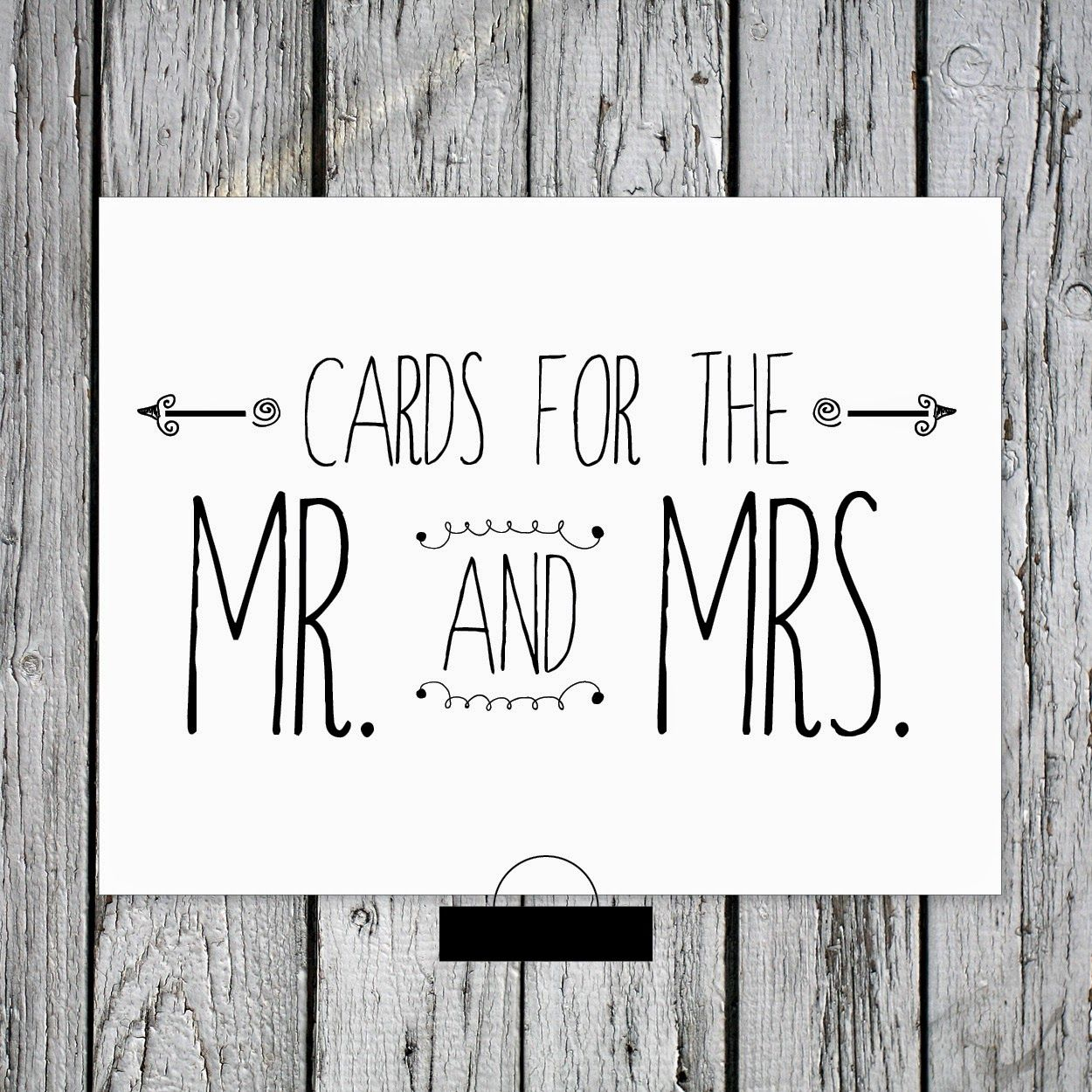 Cards For The Mr And Mrs Free Printable Wedding Sign | Wedding - Cards Sign Free Printable
