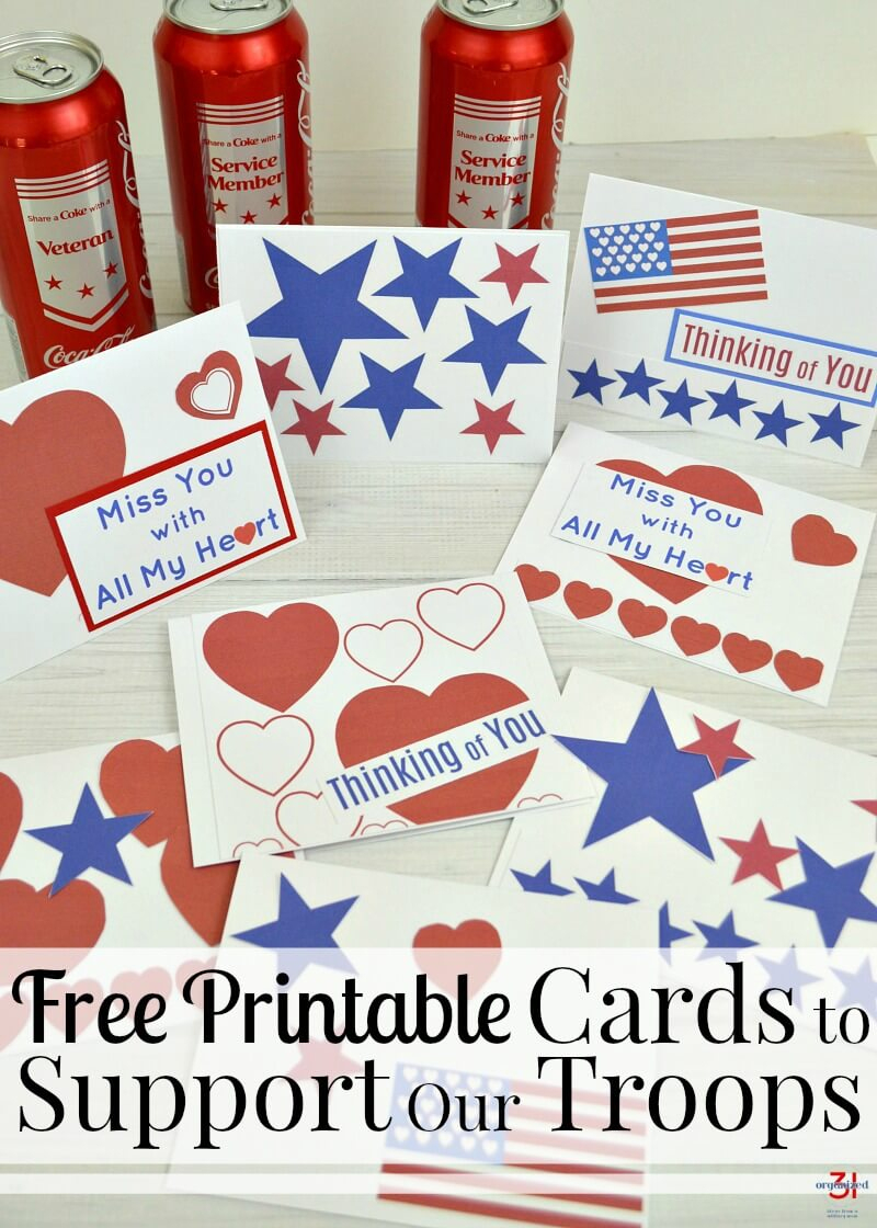 Cards To Support Our Troops - Free Printable - Organized 31 - Free Printable Thank You Cards For Soldiers