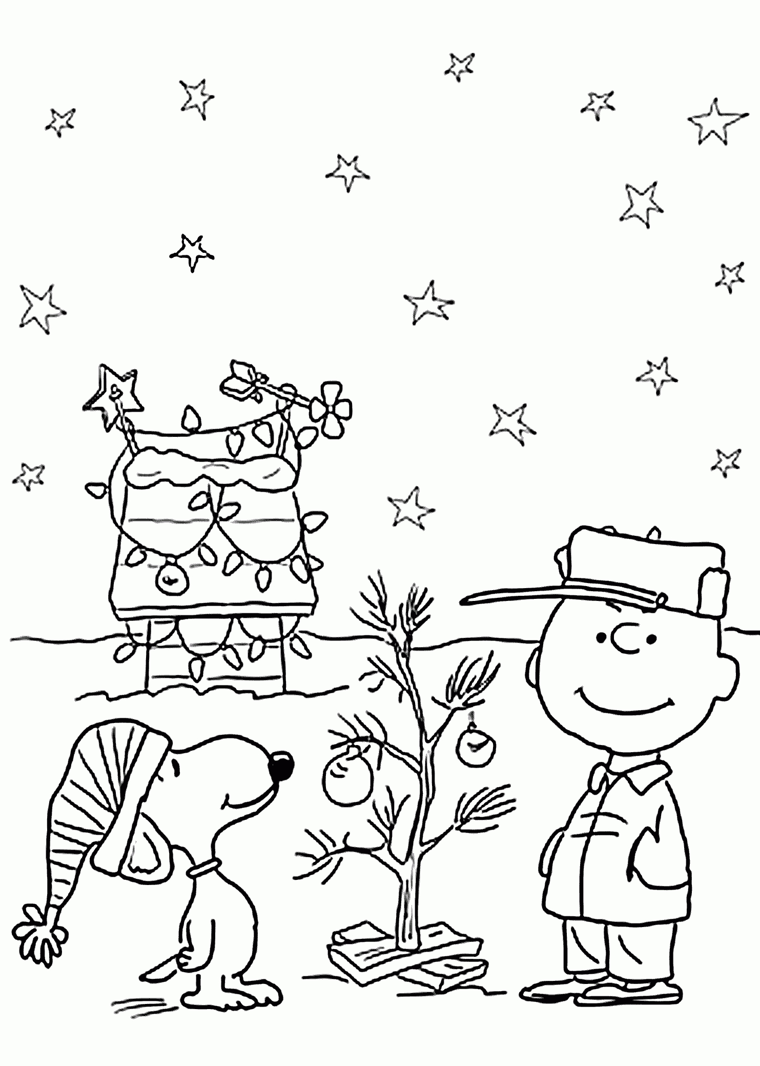 Charlie Brown And Christmas Coloring Pages For Kids, Printable Free - Free Printable Christmas Coloring Pages For Kids
