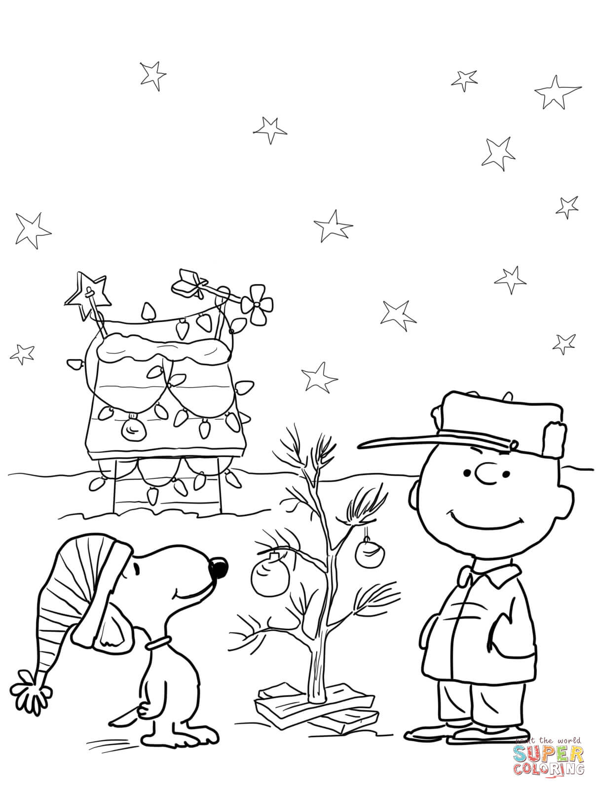 Charlie Brown Christmas Coloring Page | Free Printable Coloring Pages - Xmas Coloring Pages Free Printable