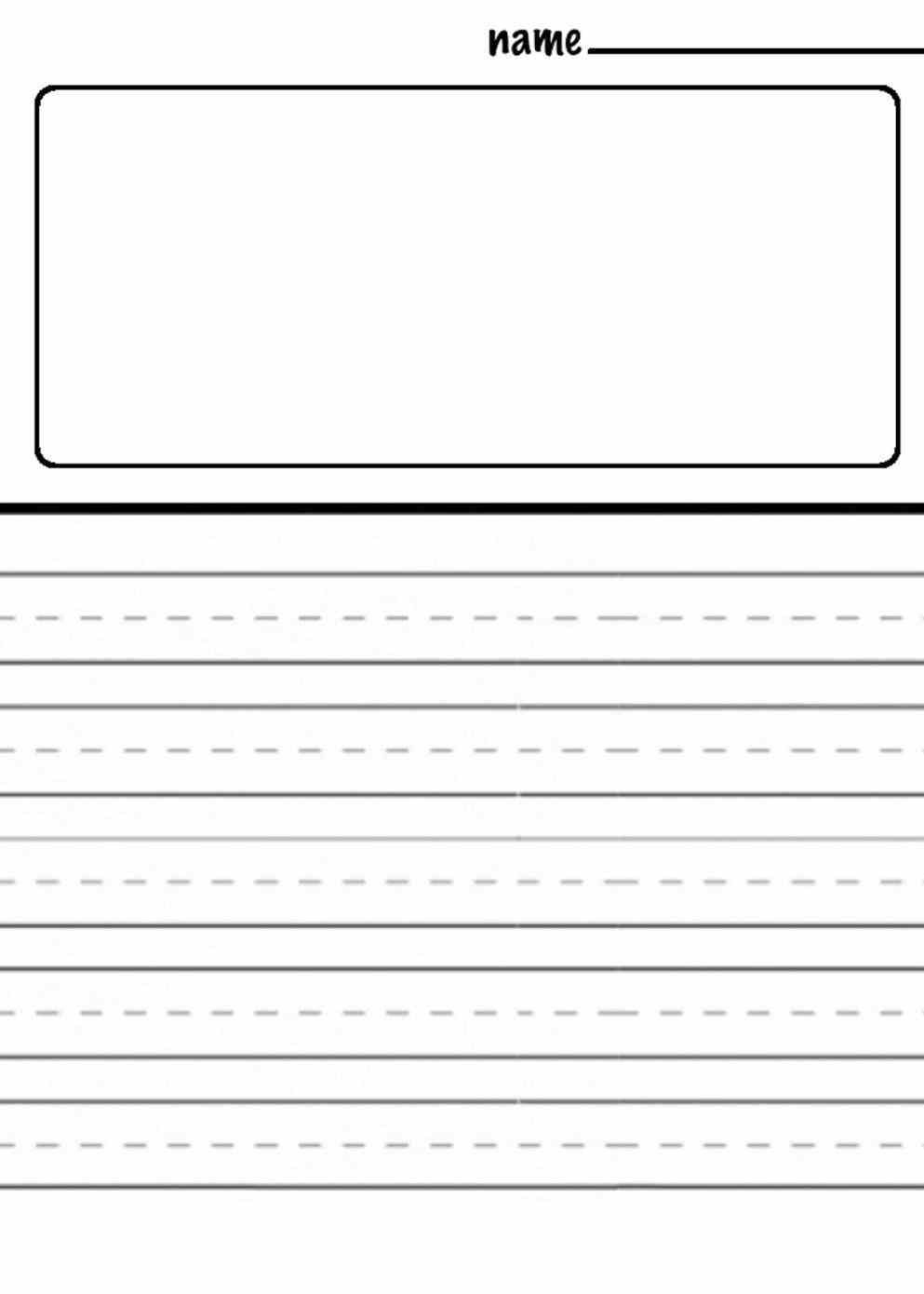 Charming Kindergarten Handwriting Paper Template Gallery Entry - Free Printable Kindergarten Lined Paper Template