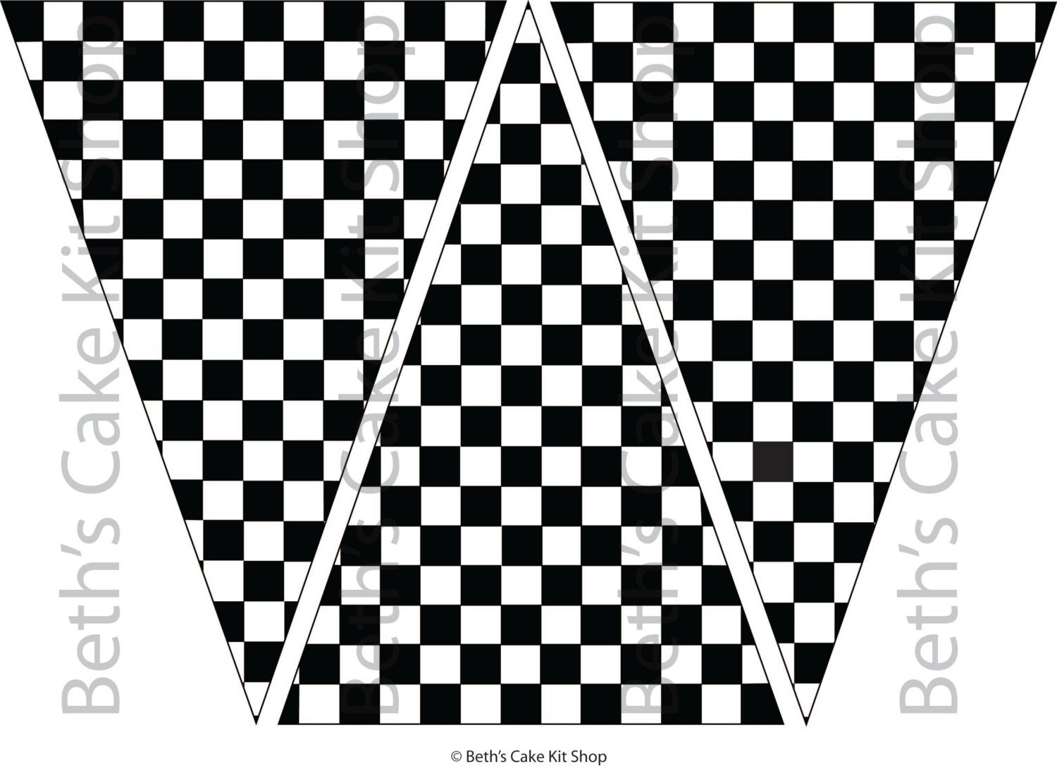 Checkered Flag Bunting Banner Download Party Backdrop | Etsy - Free Printable Checkered Flag Banner