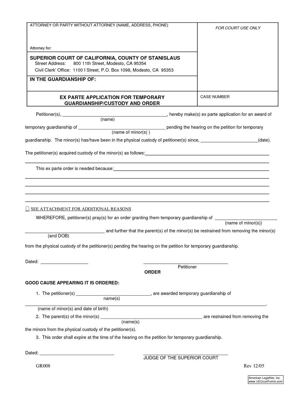 Child Guardianship Forms California #346410004921 – Legal - Free Printable Guardianship Forms