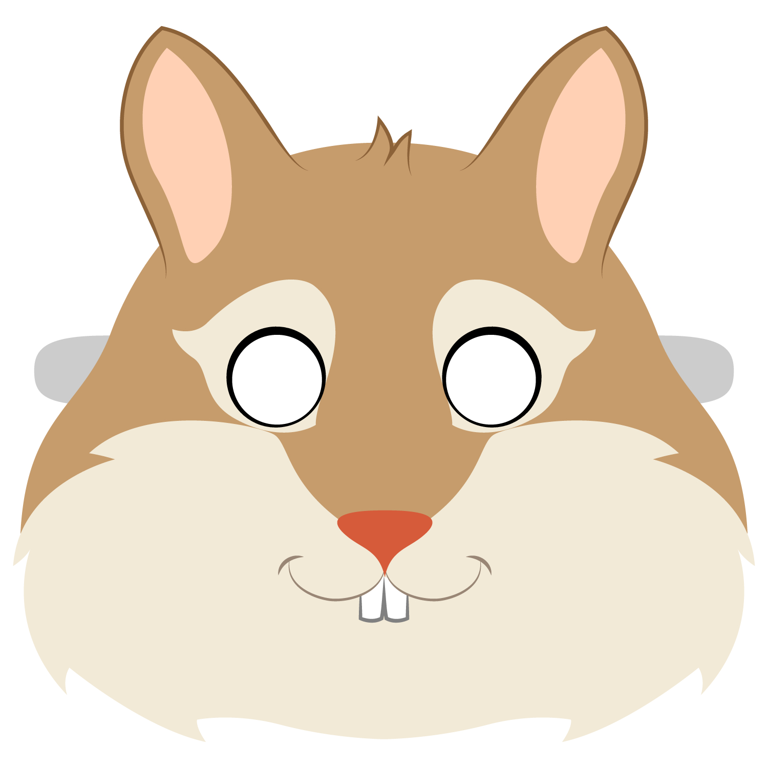 Chipmunk Mask Template | Free Printable Papercraft Templates - Free Printable Chipmunk Mask