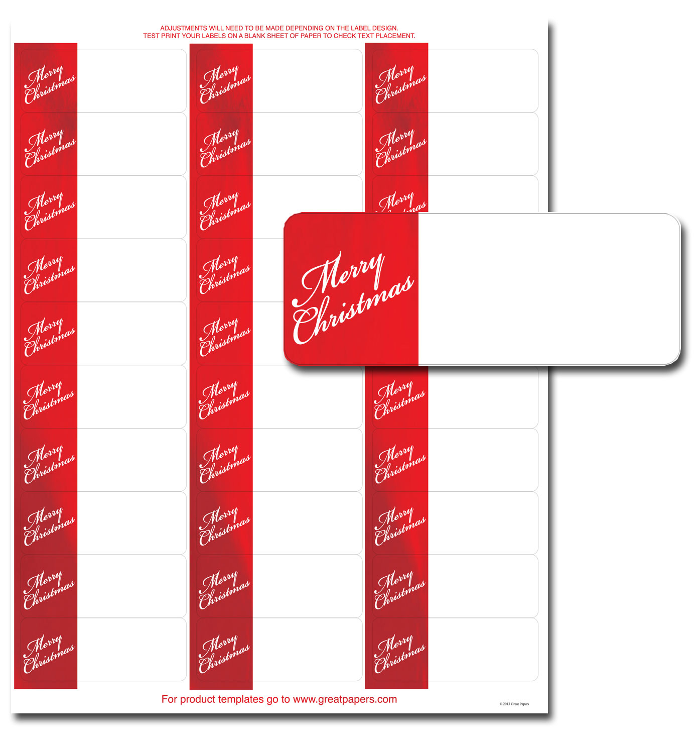 Christmas Address Labels | The Image Shop - Free Printable Christmas Return Address Label Template