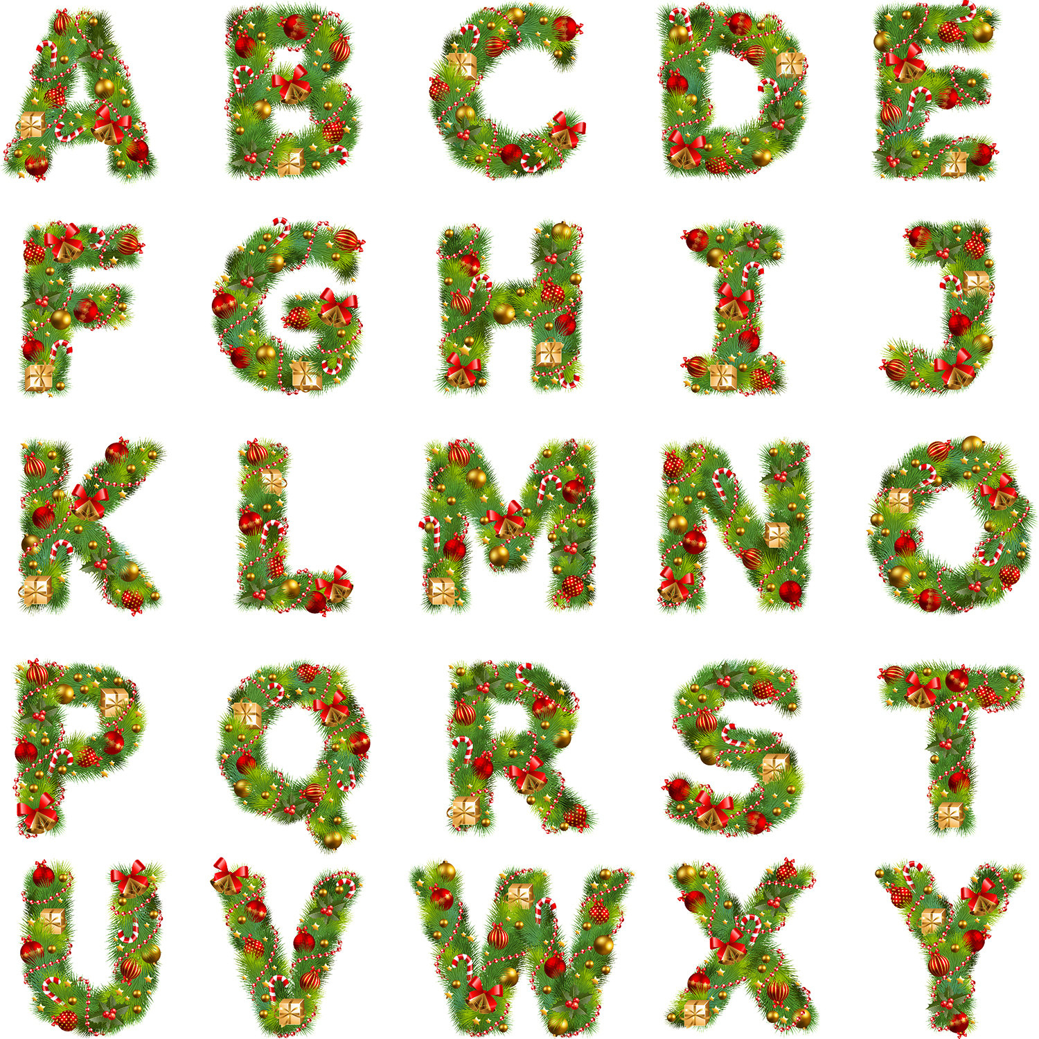 Christmas Alphabet Letters Printable Free | Download Them Or Print - Free Printable Christmas Alphabet