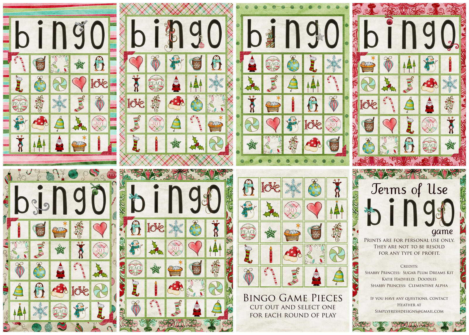 Christmas Bingo Game - Simply Fresh Designs - Free Printable Spanish Bingo Cards