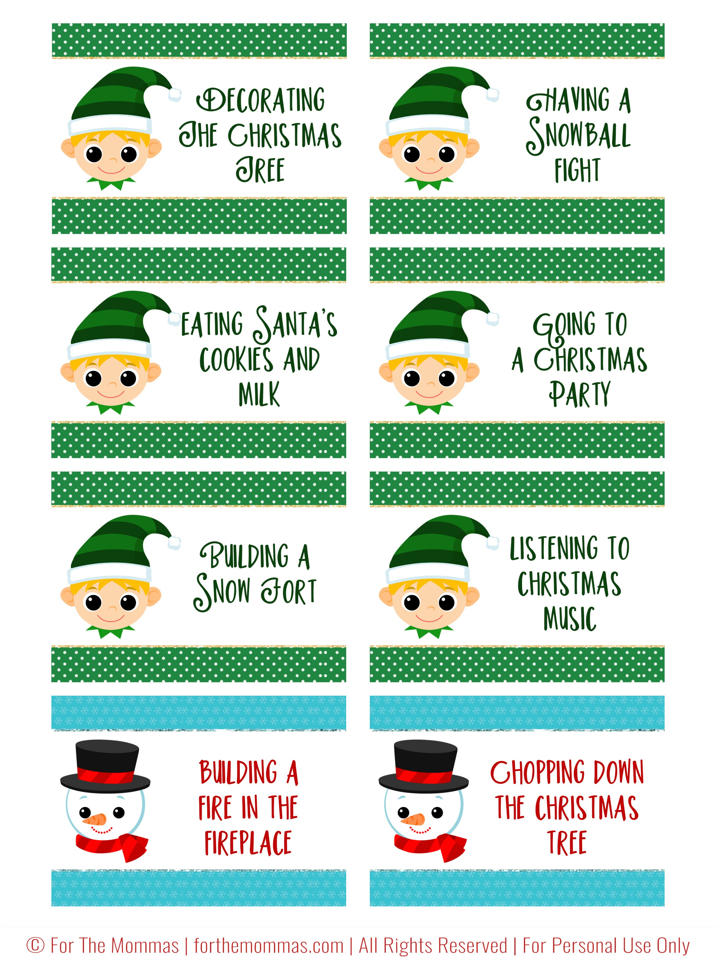 Christmas Charades Free Printable - Start A New Holiday Tradition - Ftm - Free Printable Charades Cards