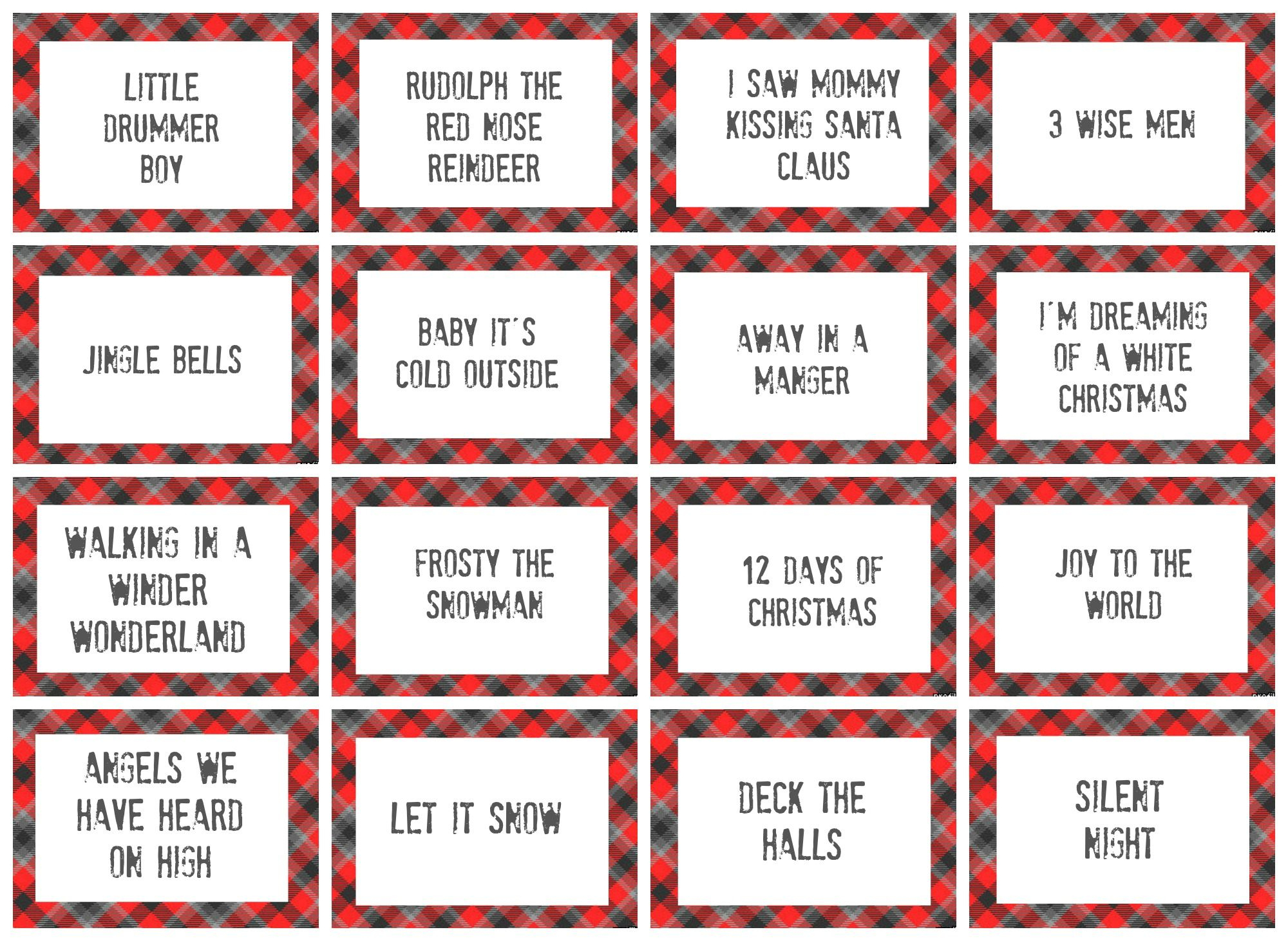 Christmas Charades Game And Free Printable Roundup | Christmas - Free Printable Charades Cards