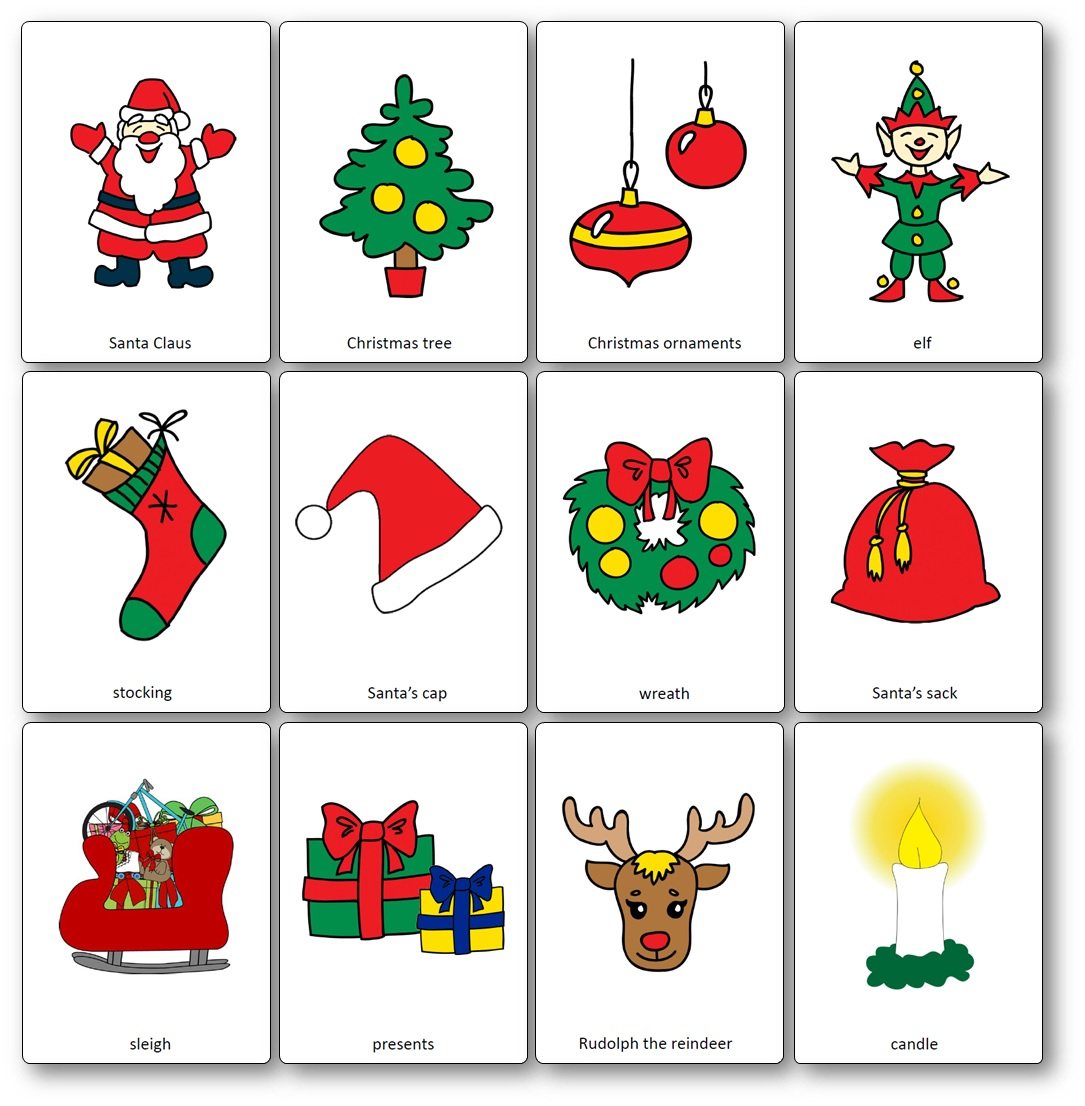 Christmas Flashcards - Free Printable Flashcards To Download - Speak - Free Printable Vocabulary Flashcards