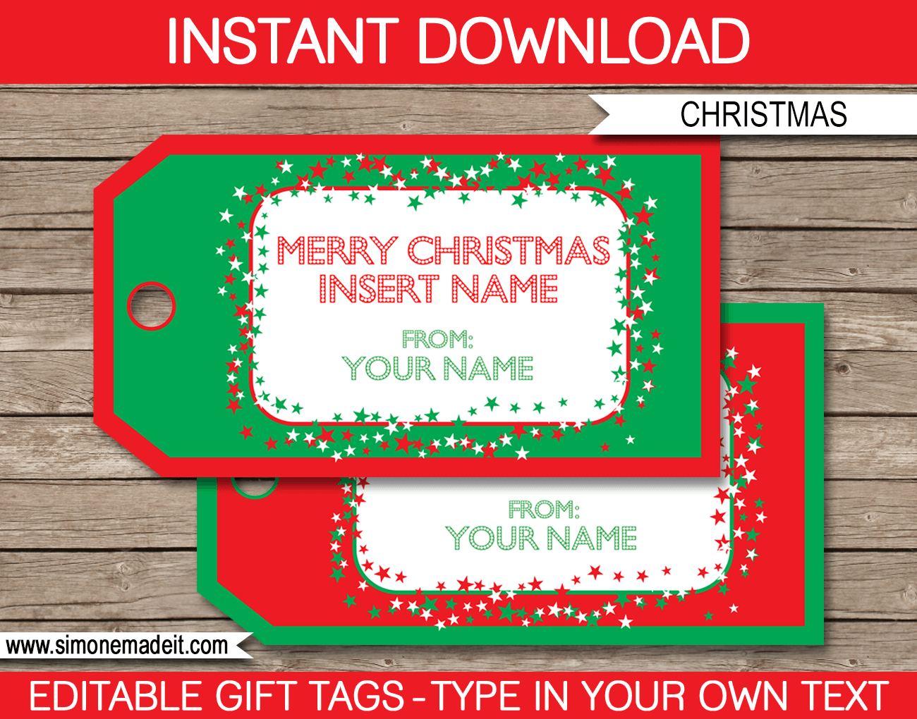 Christmas Gift Tag Template | Printable Christmas Gift Tags - Printable Gift Tags Customized Free