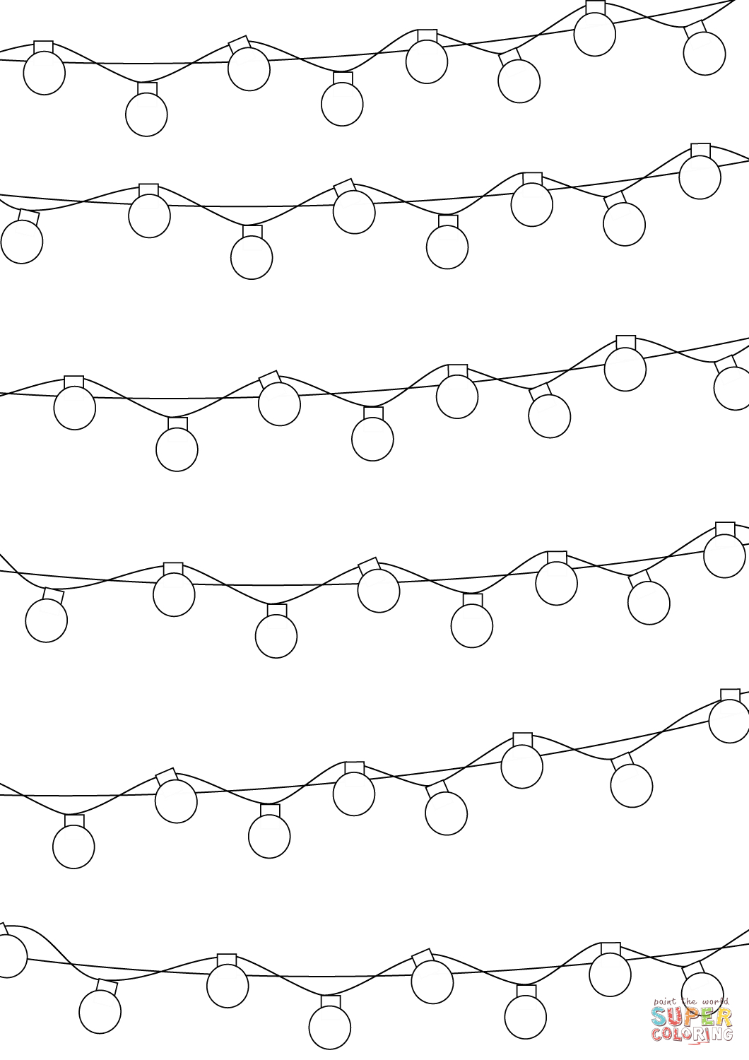 Christmas Lights Coloring Pages 2019 | Energyefficienthometips - Free Printable Christmas Lights Coloring Pages