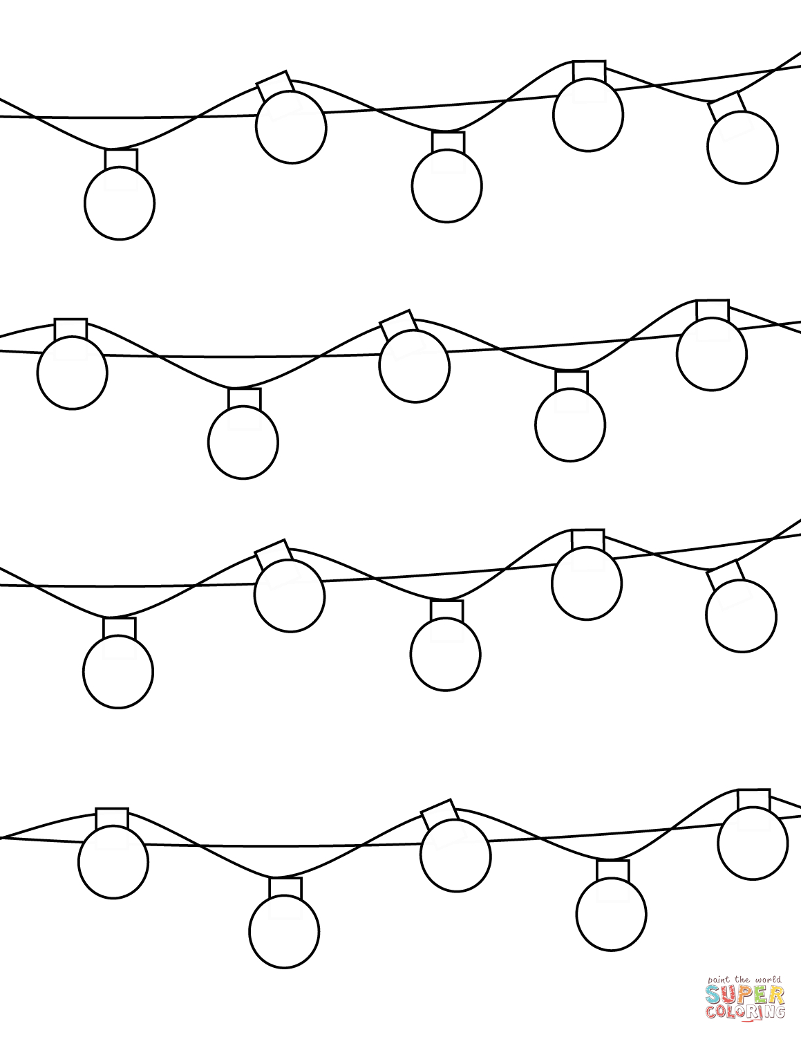 Christmas Lights | Super Coloring | Coloring Pages - Free Printable Christmas Lights Coloring Pages