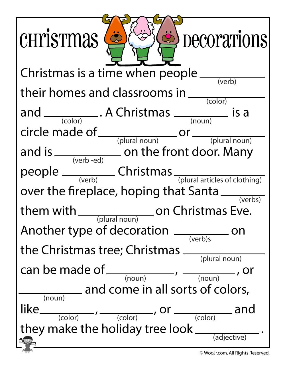 Christmas Mad Libs | Woo! Jr. Kids Activities - Free Printable Mad Libs For Tweens