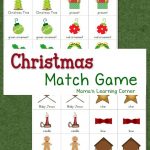 Christmas Match Game | Homeschooling | Pinterest | Christmas   Free Printable Christmas Games For Preschoolers