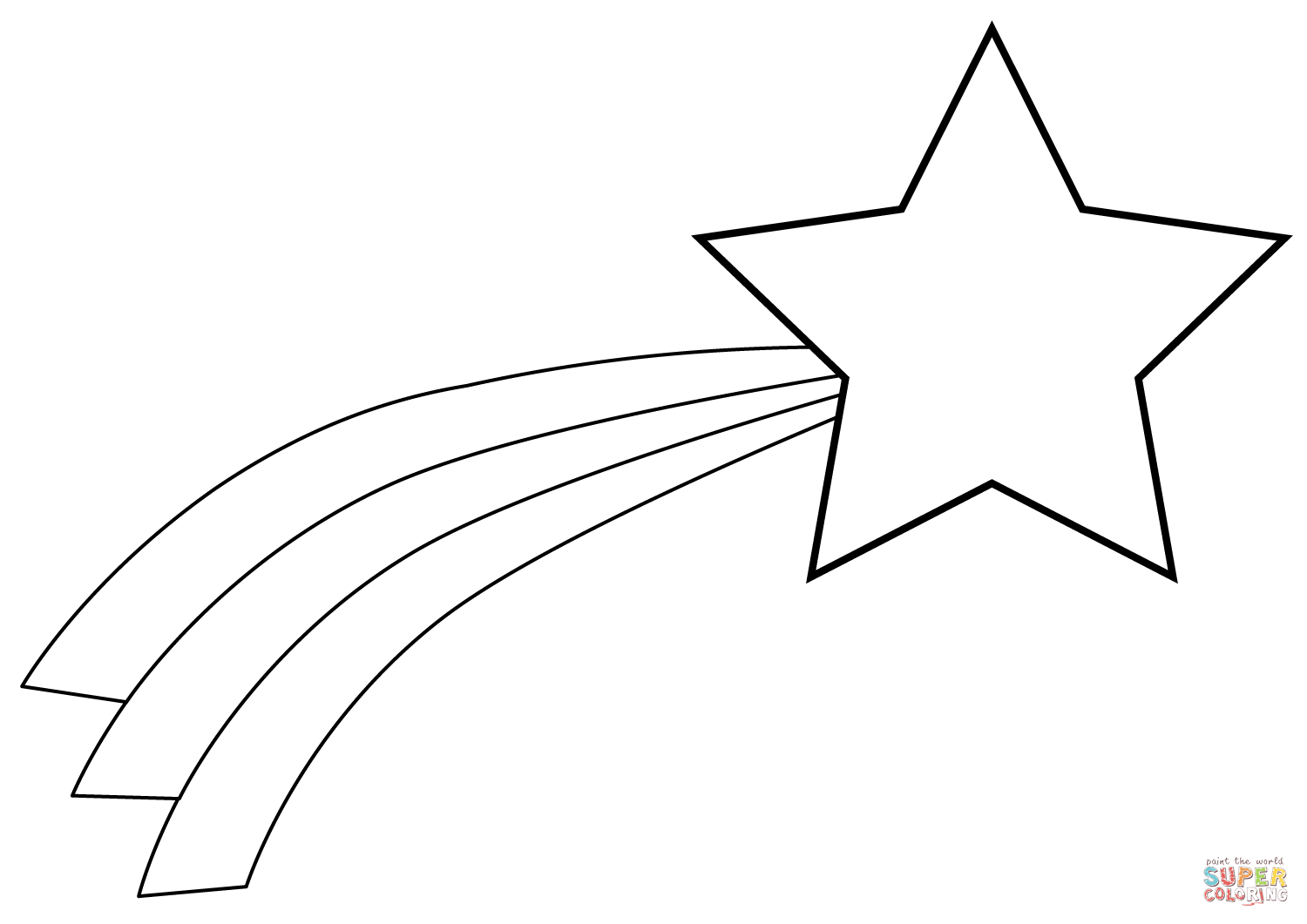 Christmas Shooting Star Coloring Page | Free Printable Coloring Pages - Free Printable Christmas Star Coloring Pages