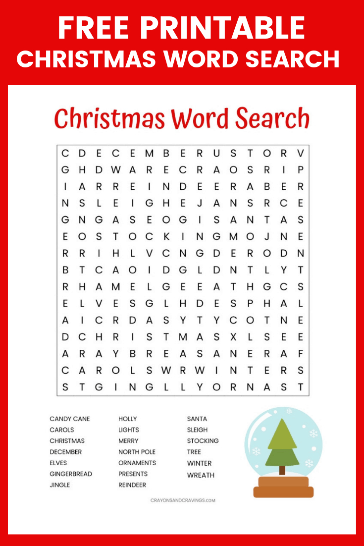 Christmas Word Search Puzzle