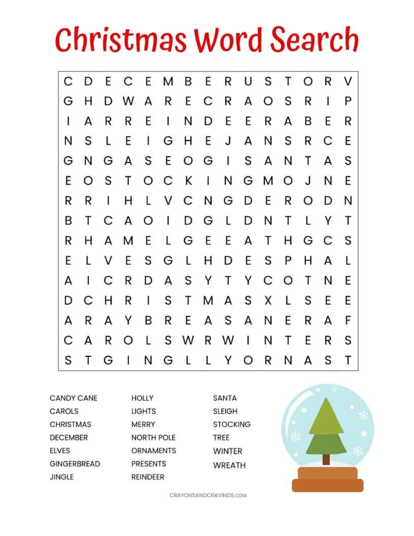 Christmas Word Search Free Printable For Kids Or Adults - Free Printable Christmas Word Search