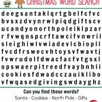 Christmas Word Search Free Printable   Free Printable Large Print Word Search