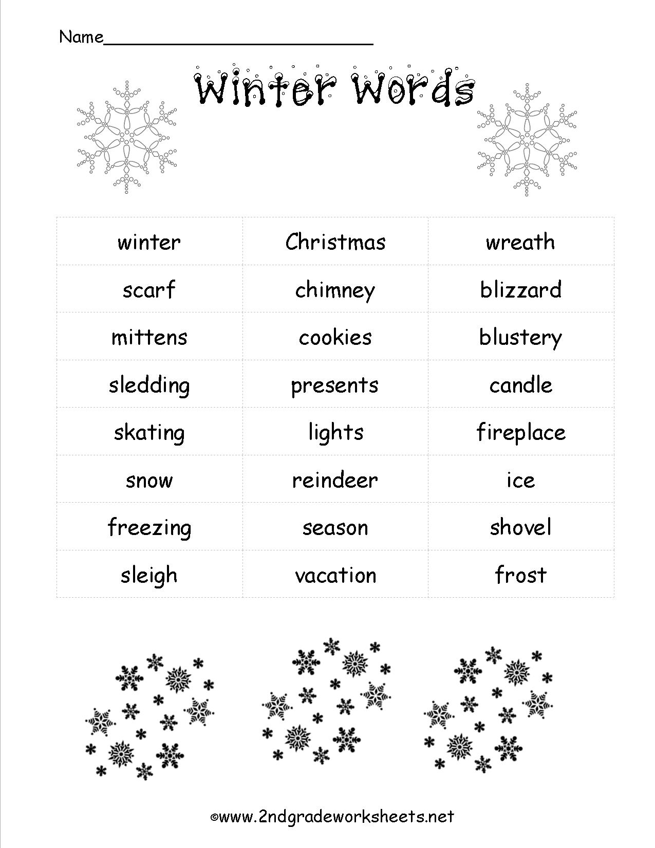 Free Printable Christmas Worksheets For Third Grade Free Printable