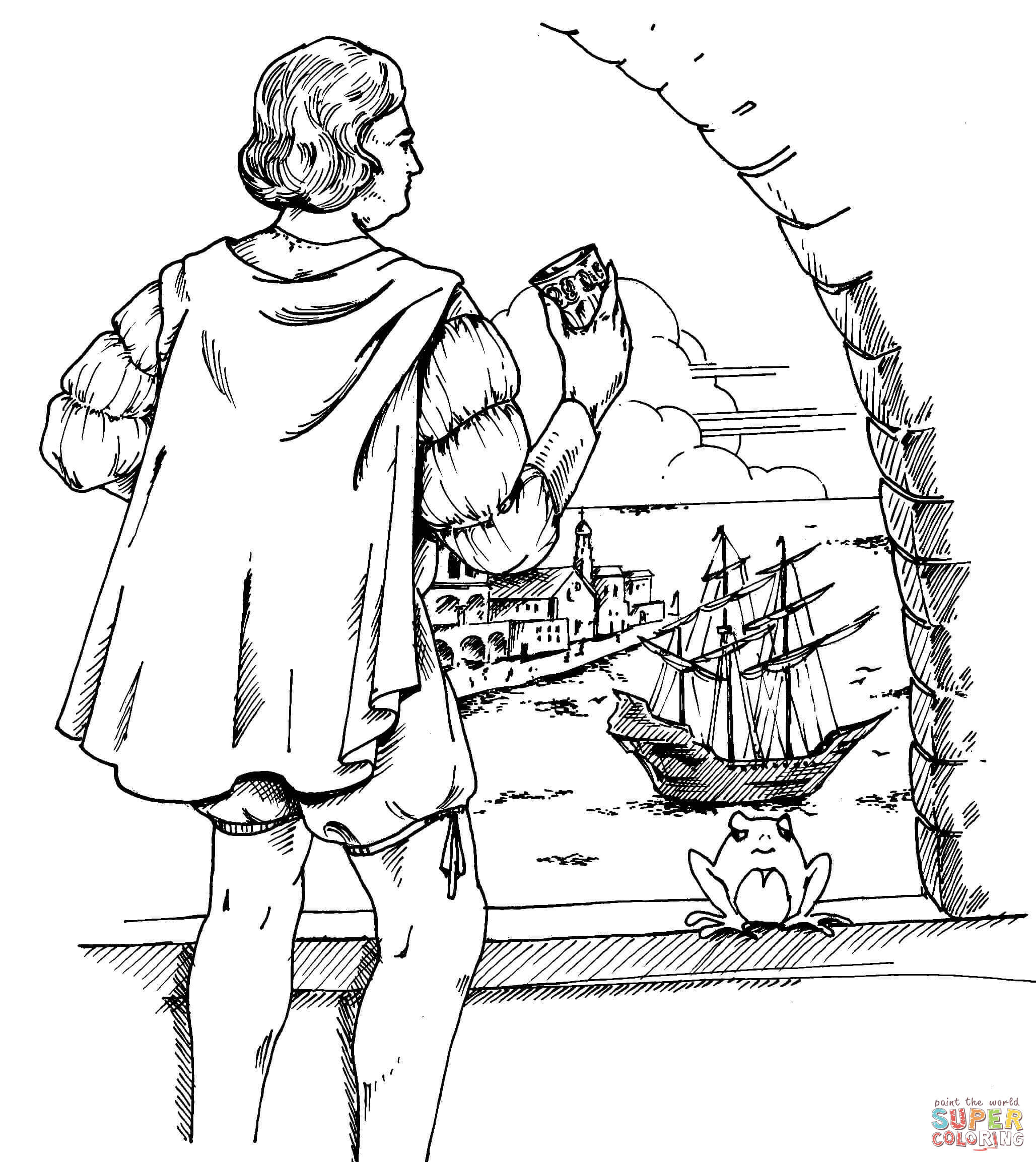 Christopher Columbus Coloring Page | Free Printable Coloring Pages - Free Printable Christopher Columbus Coloring Pages