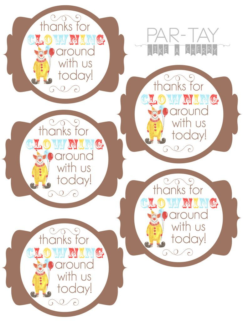 Circus Party Favor Tags | Party Like A Cherry | Pinterest | Circus - Birthday Party Favor Tags Printable Free