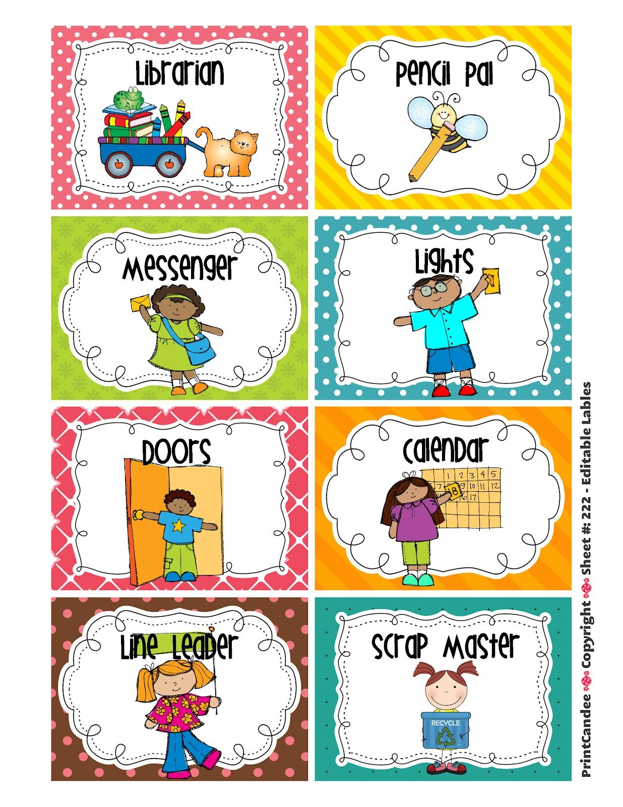Cleaning Classroom Clipart | Classroom Job Chart | Pinterest - Preschool Classroom Helper Labels Free Printable