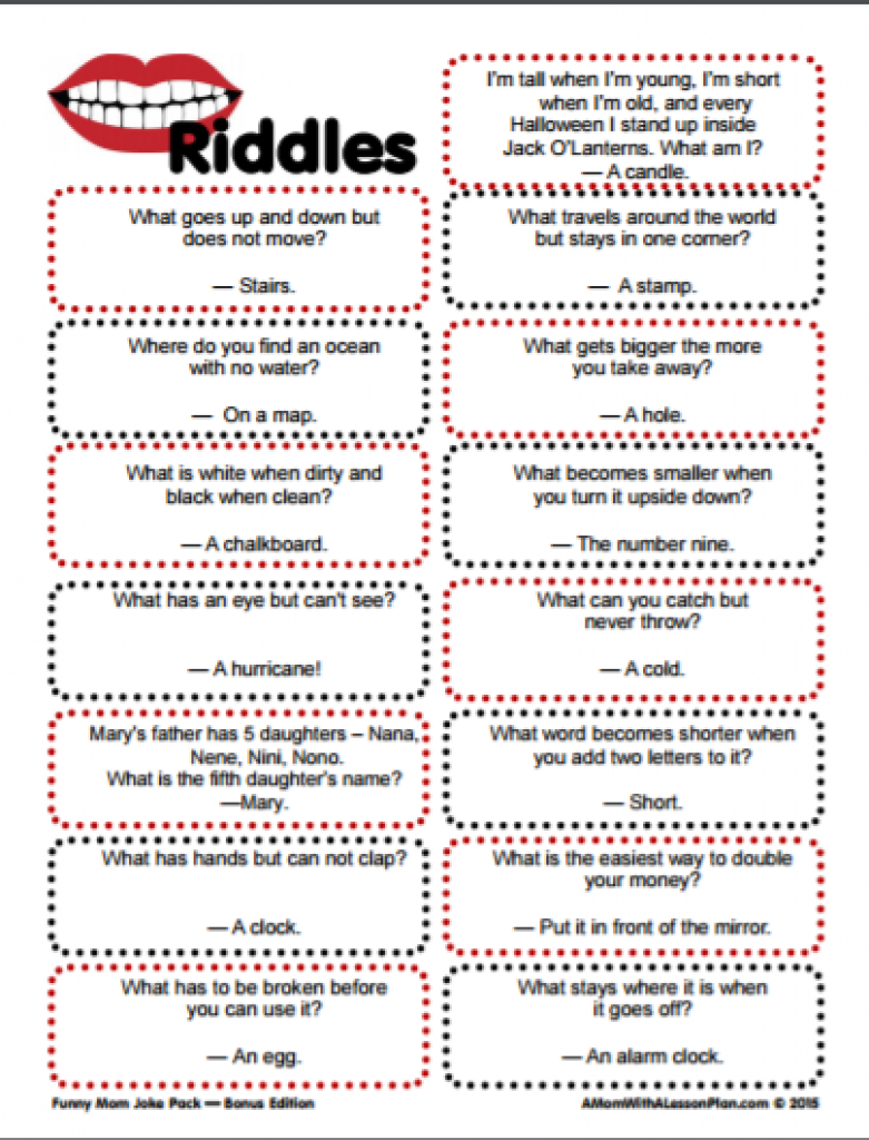 Clever Riddles For Kids With Answers (Printable Riddles!) | For The - Free Printable Riddles