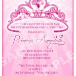 Click On The Free Printable Princess Party Invitation Template To   Free Printable Princess Invitations