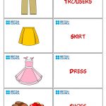 Clothes Flash Cards For Kids Printables | Flash Cards | Flashcards   Free Printable Flashcards For Toddlers