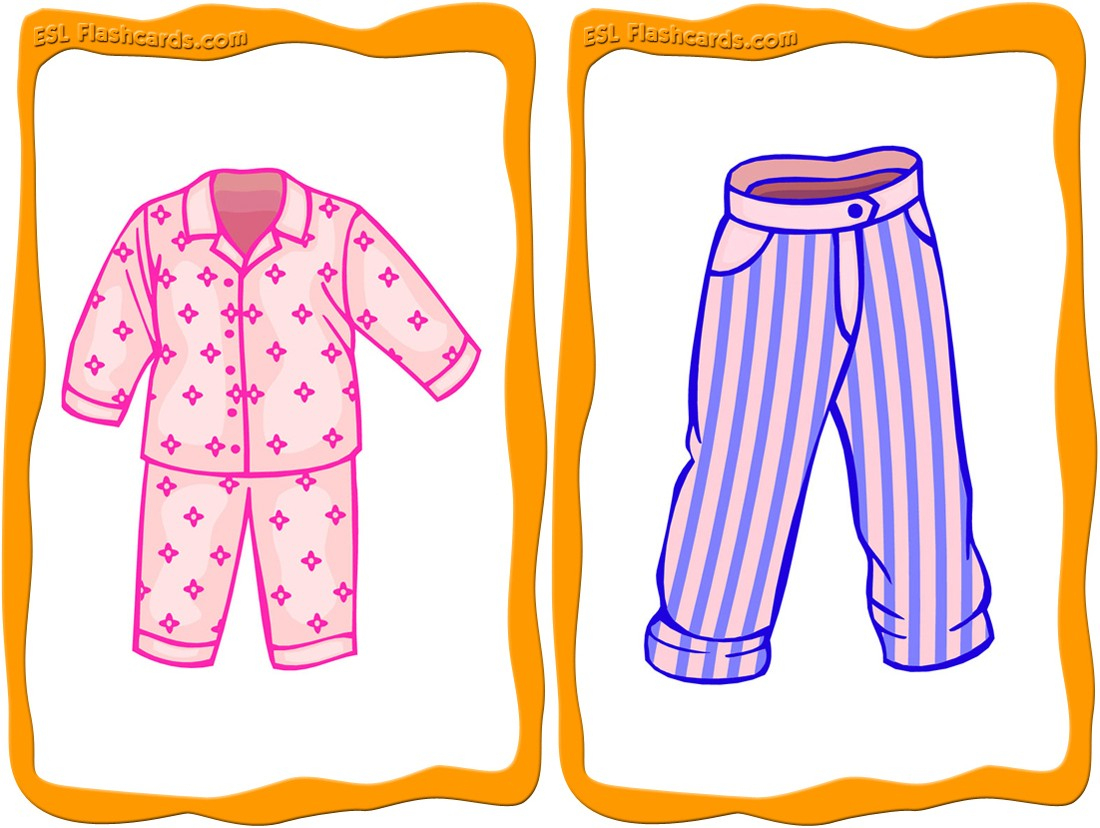 Clothes Flashcards - 32 Free Printable Flashcards - Free Printable Vocabulary Flashcards