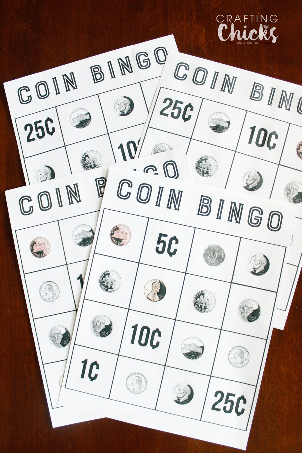 Coin Bingo Free Printable | Cub Scouts | Pinterest | Money Bingo - Free Printable Game Money