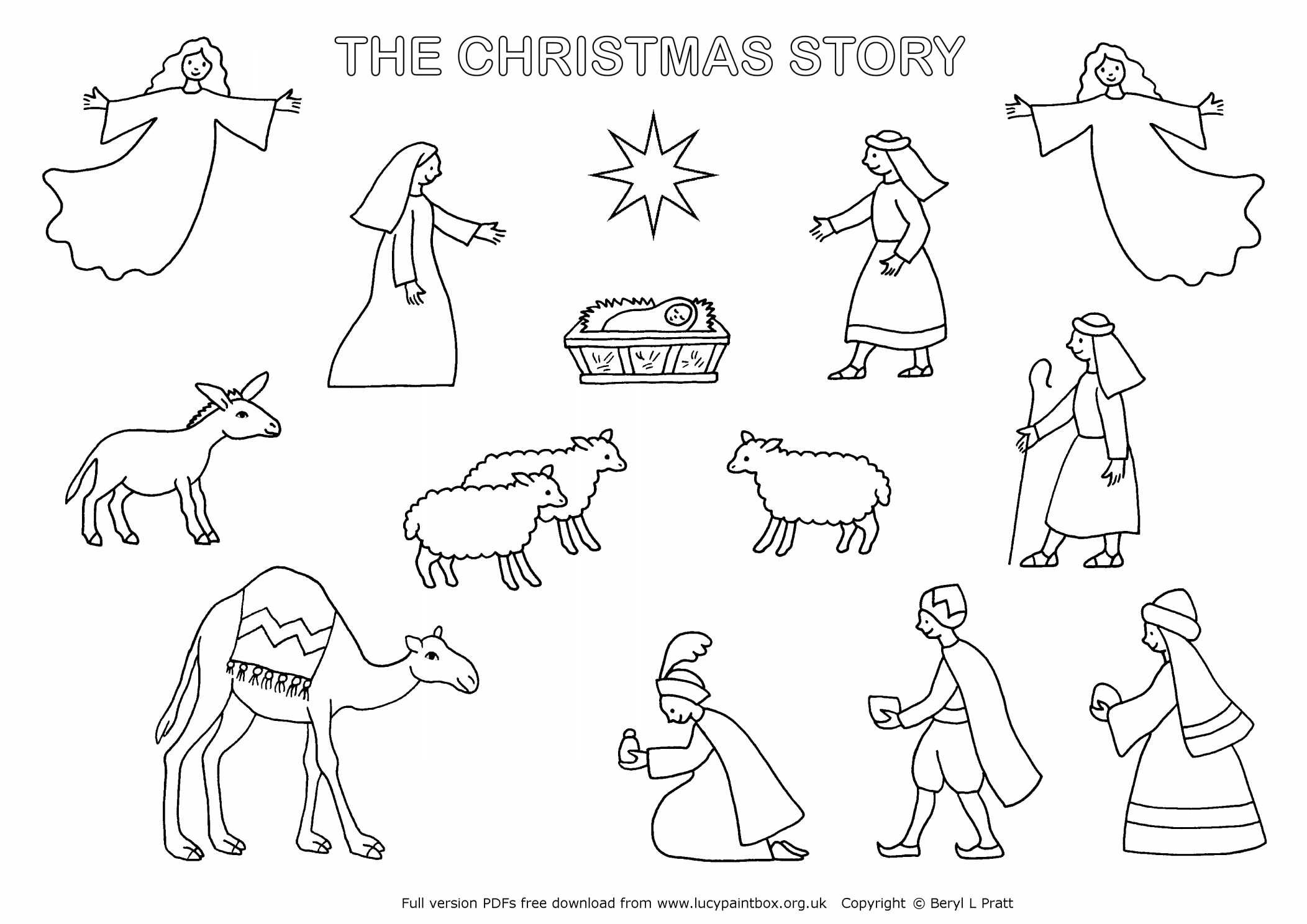 Collection Of Printable Christmas Nativity Coloring Pages | Download - Free Printable Christmas Story Coloring Pages