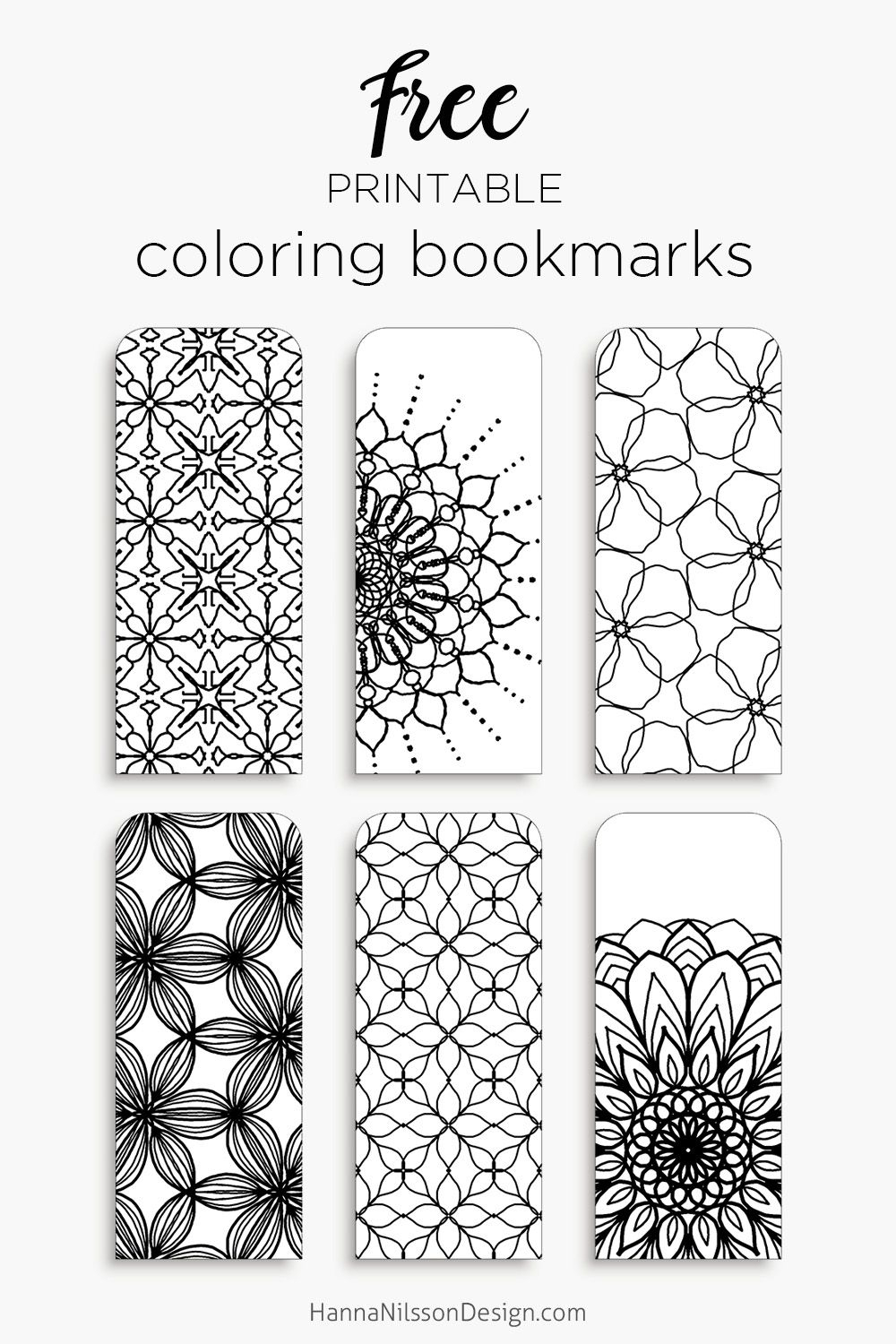 Coloring Bookmarks – Print, Color And Read | Hanna Nilsson Design - Free Printable Bookmarks To Color