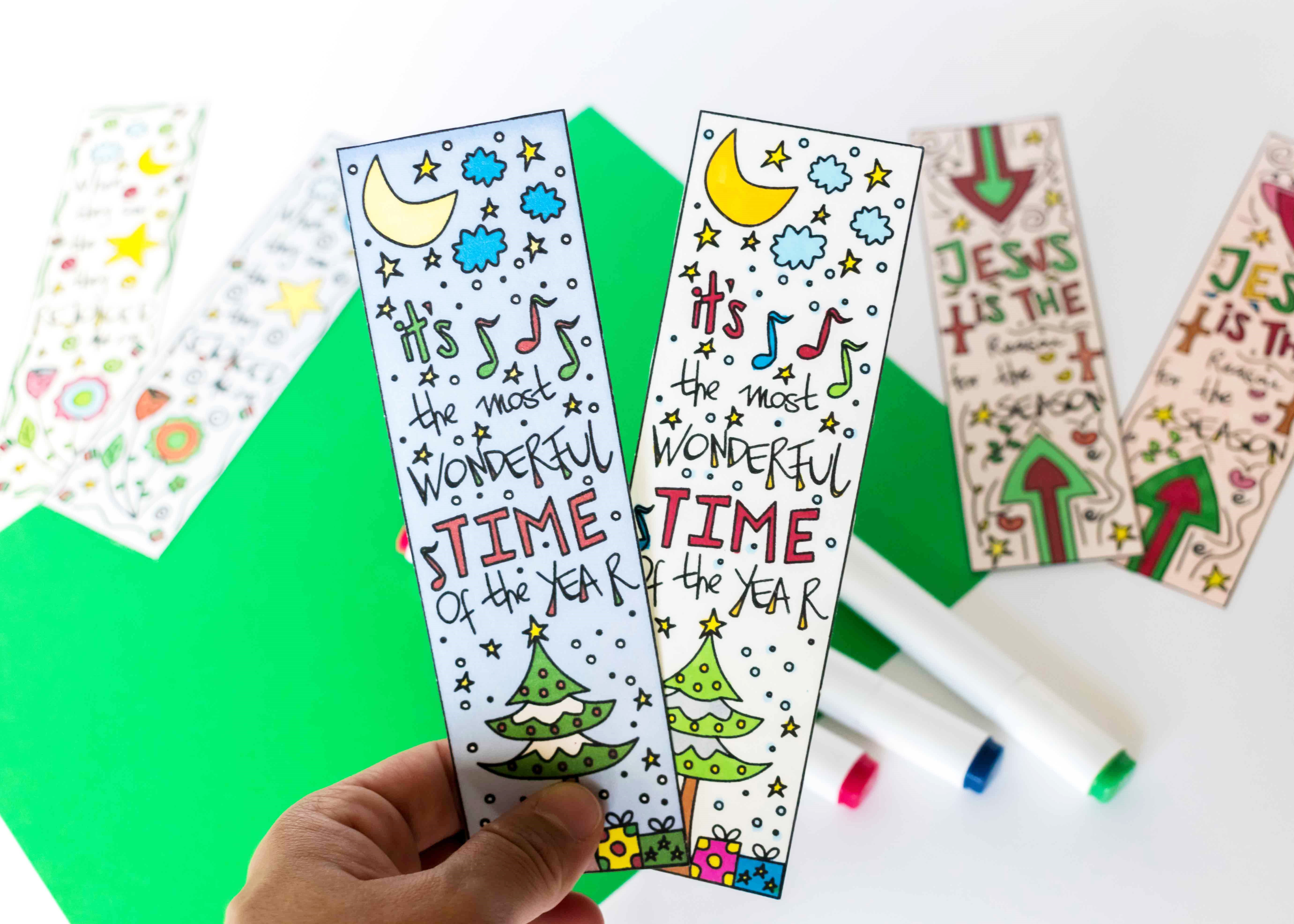 Coloring Christmas Bookmarks Free Printable ~ Daydream Into Reality - Free Printable Bookmarks For Christmas