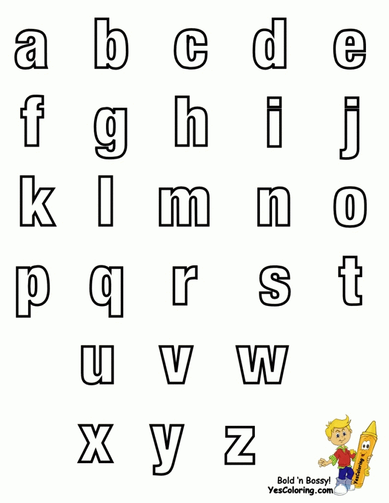 Coloring Page: Free Printable Lowercase Alphabet Coloring Pages - Free Printable Lower Case Letters