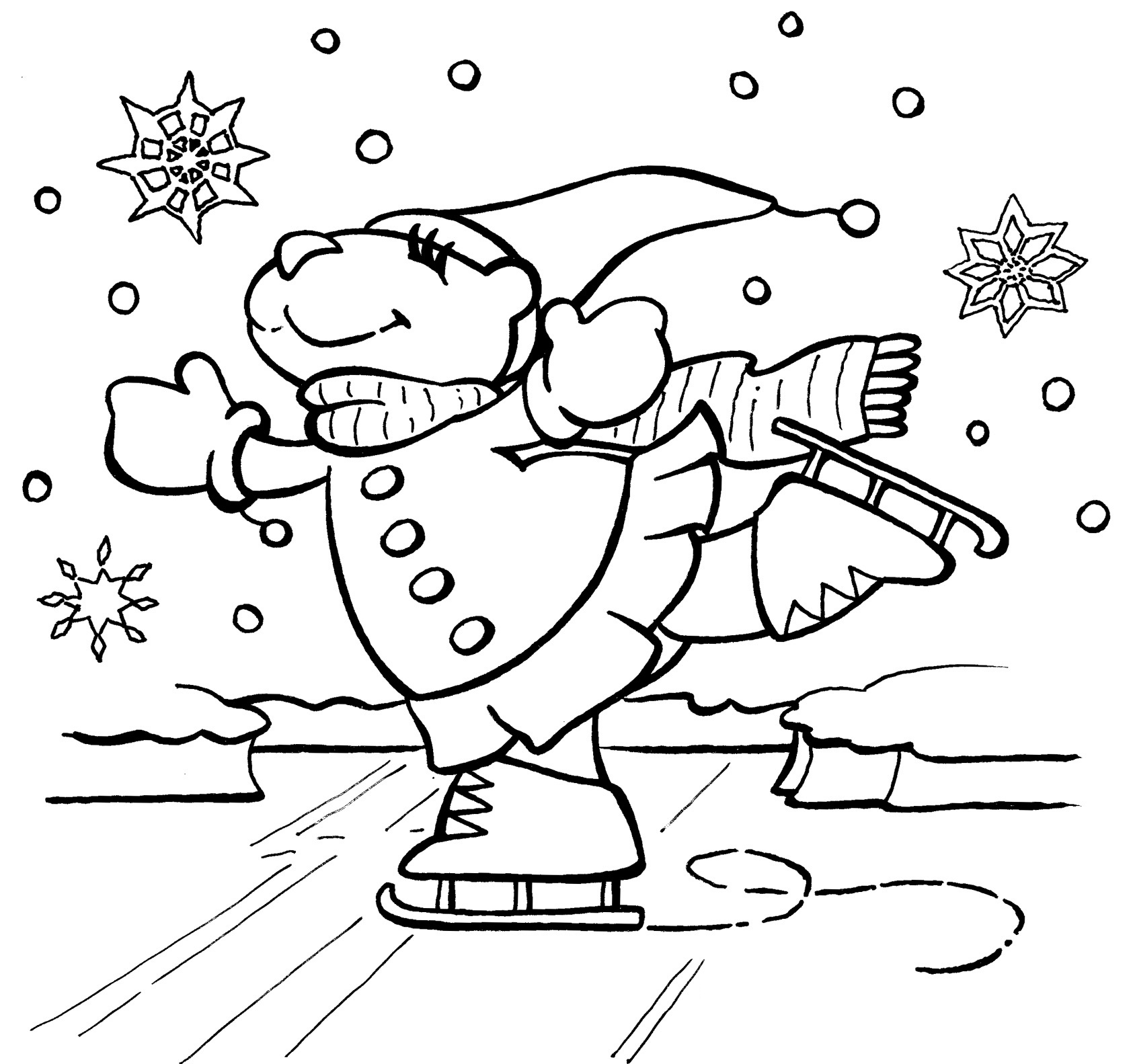 Coloring Pages ~ Awesome Free Winter Coloring Pages Kids For 47 - Free Printable Winter Coloring Pages