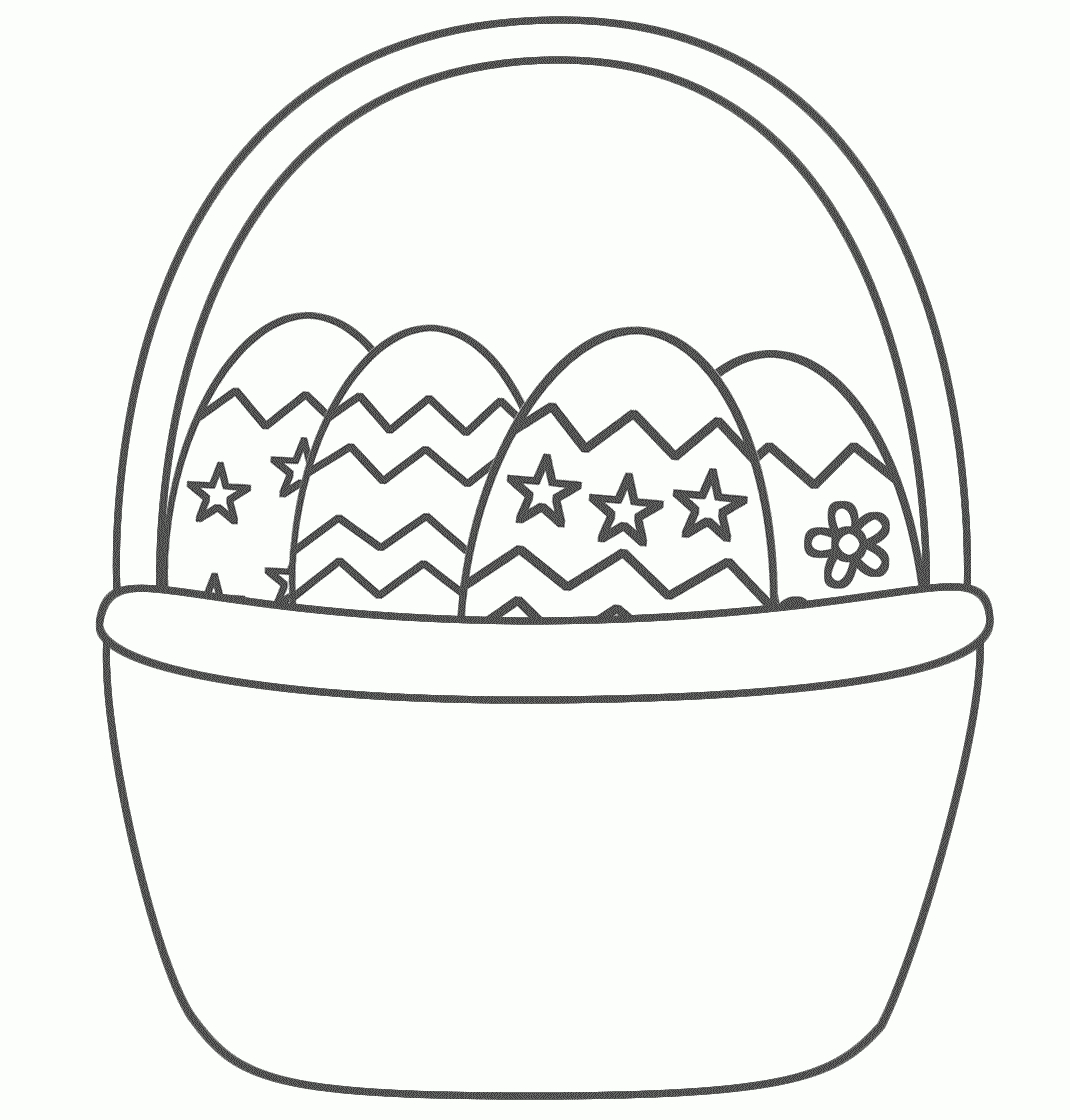 Coloring Pages Easter Eggs Basket - Childrenarepresent - Free Printable Coloring Pages Easter Basket