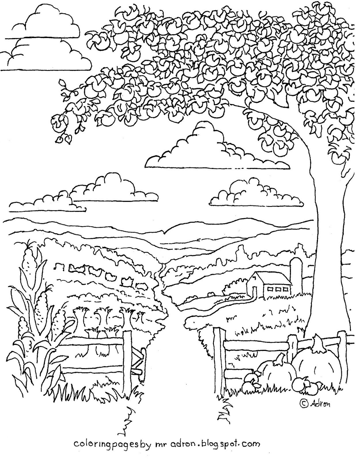Coloring Pages For Kidsmr. Adron: Printable Autumn Harvest - Free Printable Fall Harvest Coloring Pages