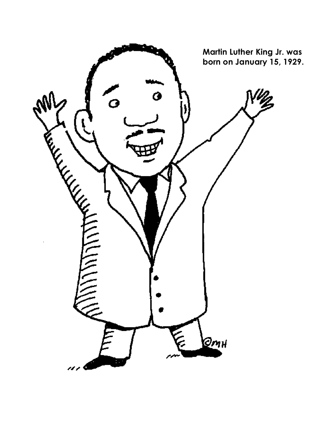 Coloring Pages : Free Printable Colorings For Martin Luther King Jr - Martin Luther King Free Printable Coloring Pages