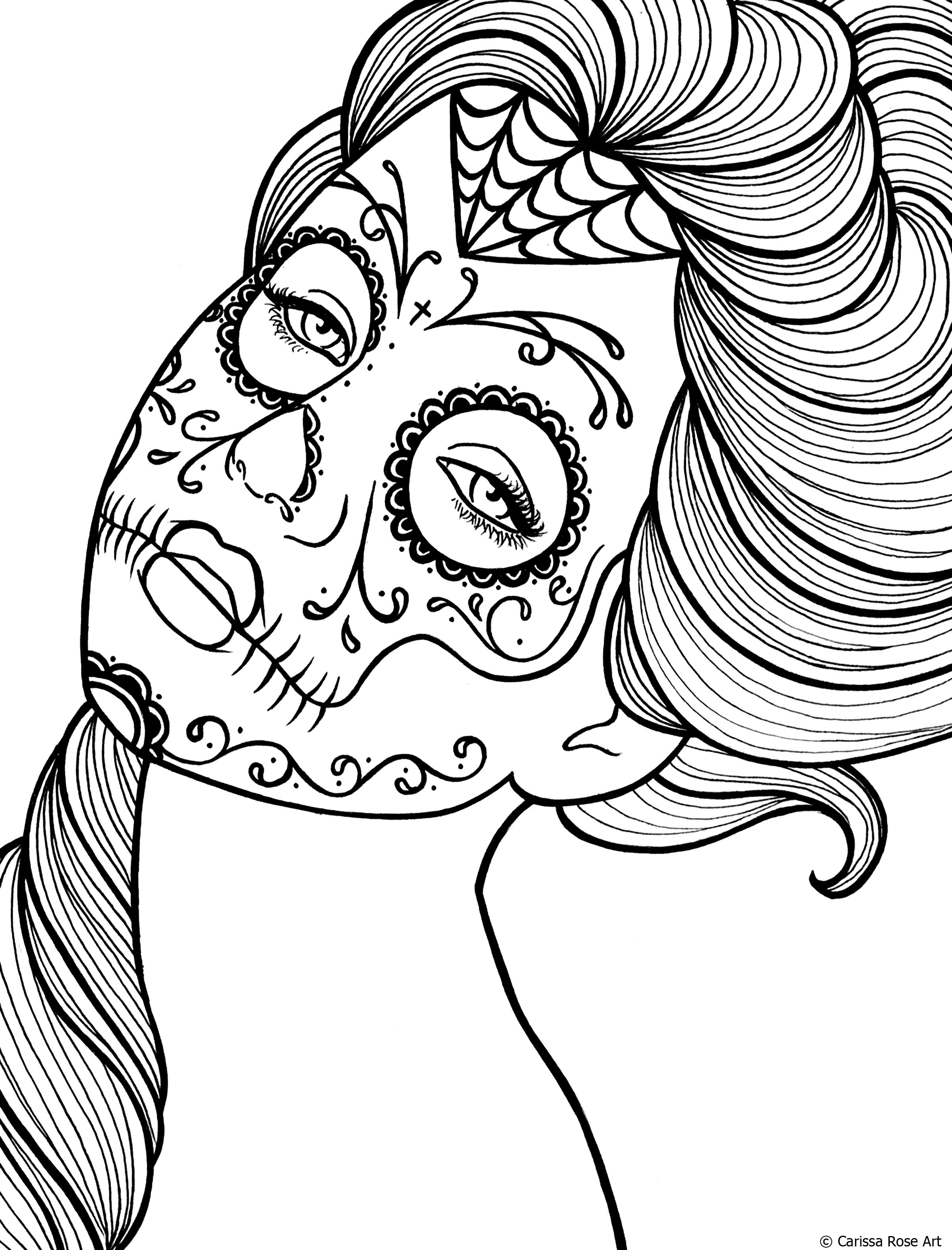 Coloring Pages : Free Printable Day Of The Coloring Book Page - Free Printable Day Of The Dead Coloring Pages
