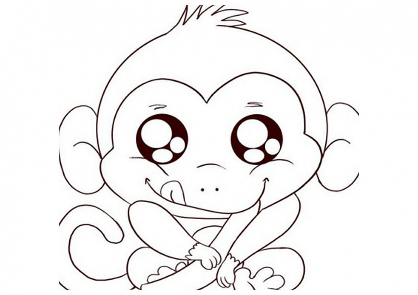 Coloring Pages : Free Printable Monkey Coloring Pages For Kids Pagee - Free Printable Monkey Coloring Sheets