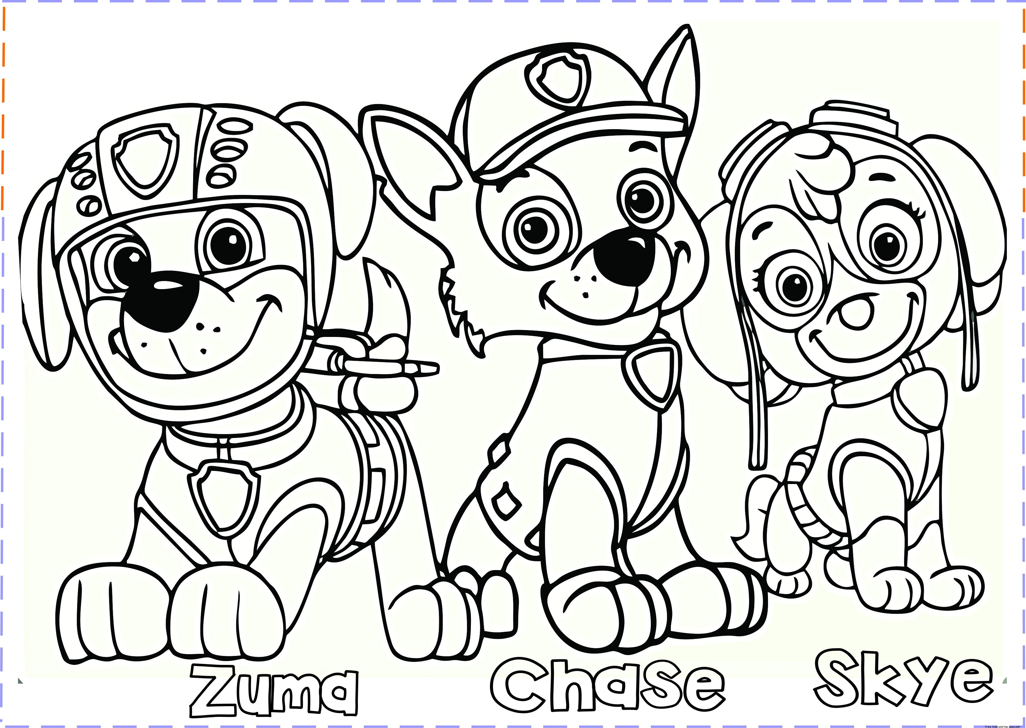 Coloring Pages : Paw Patrol Coloring Pages For Kids To Printkidsing - Free Printable Paw Patrol Coloring Pages