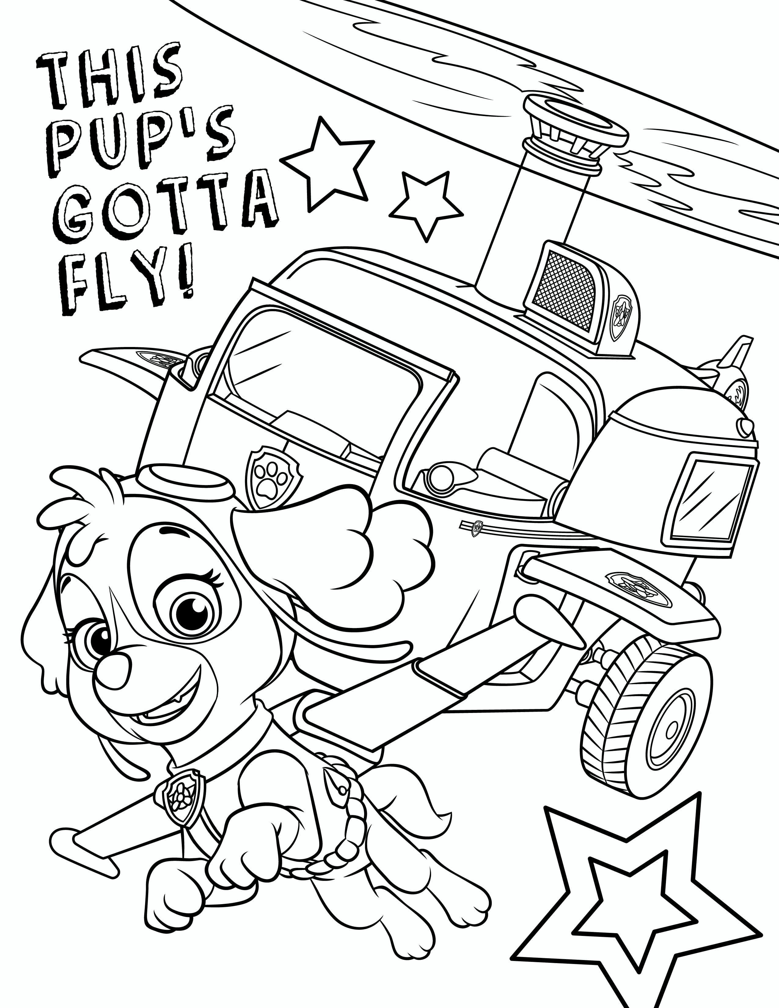 Coloring Pages : Pawpatrolcoloringpages_Skye Zuma Paw Patrol - Free Printable Paw Patrol Coloring Pages