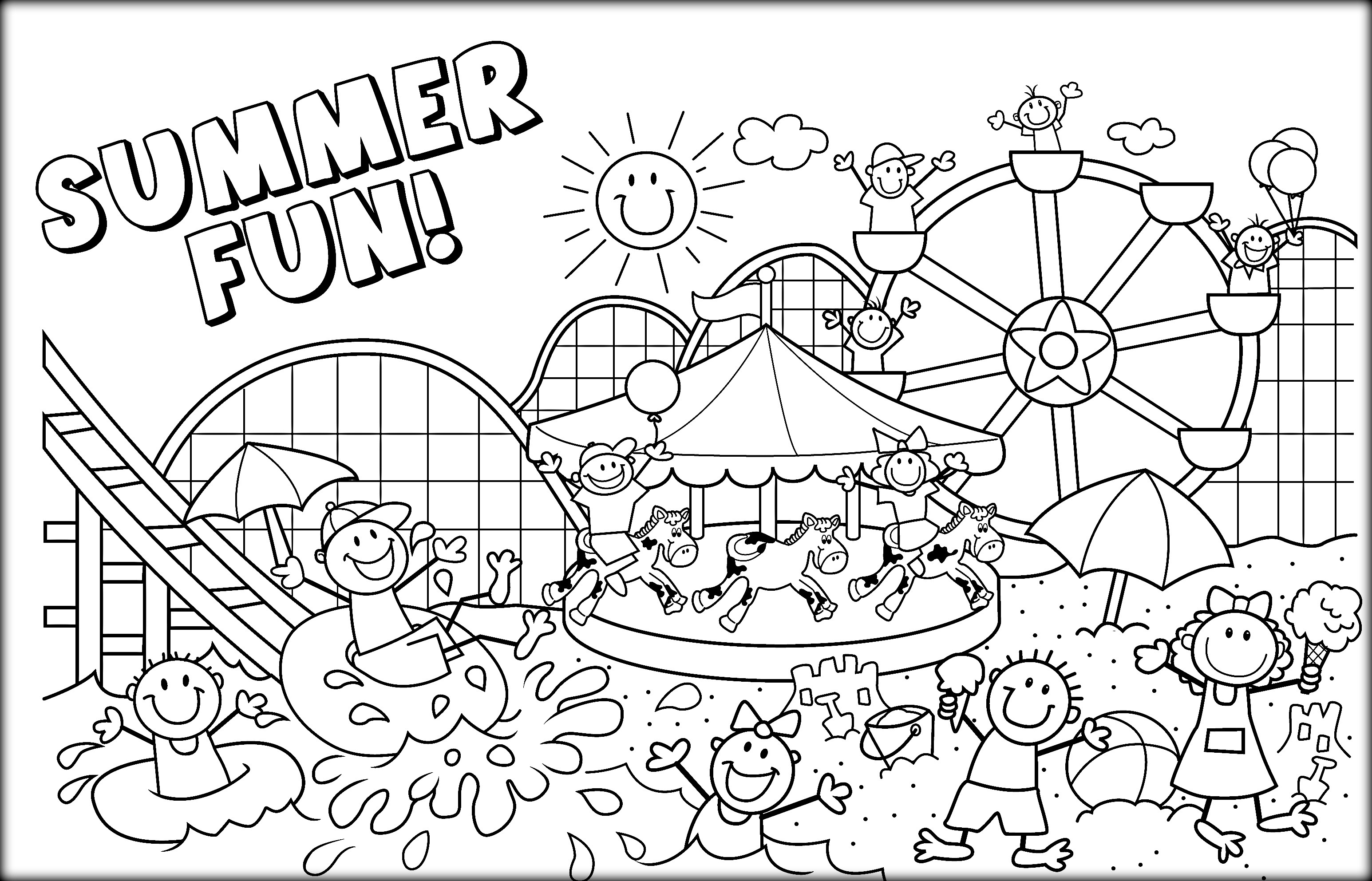 Coloring Pages : Proven Free Printable Summer Coloring Pages Ti - Free Printable Summer Coloring Pages For Adults