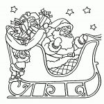 Coloring Pages : Santa Claus On Sleigh Colorings For Kids Printable   Santa Coloring Pages Printable Free