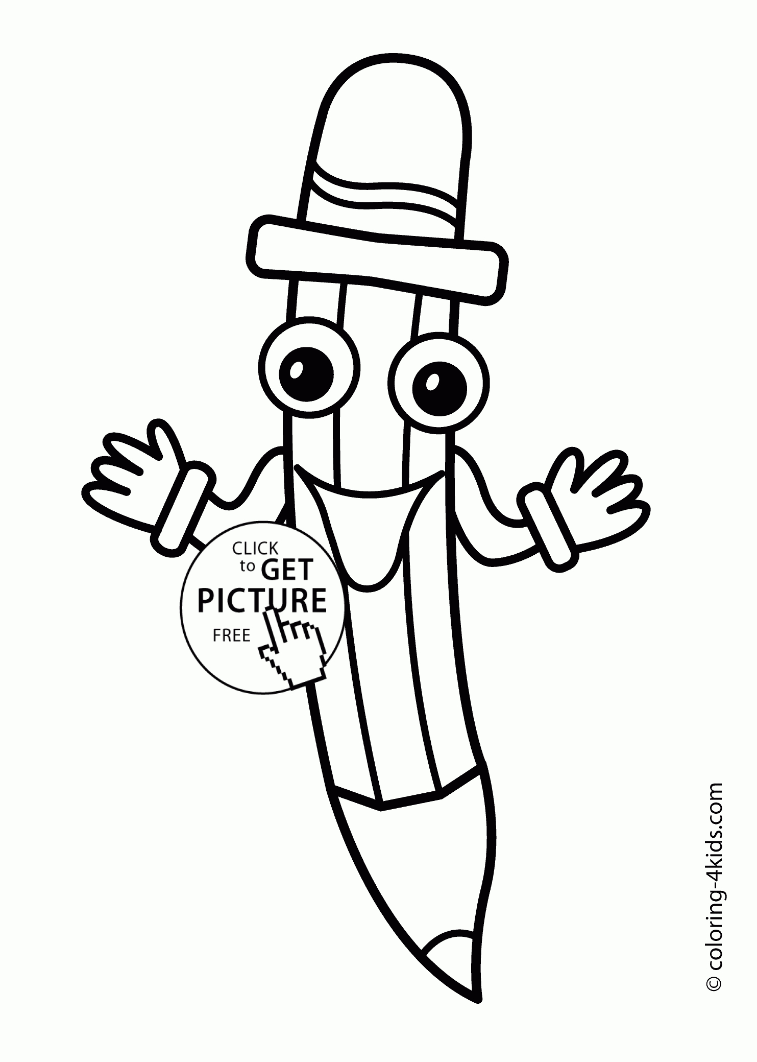 Coloring Pages : School Pencil Man Coloring Page Classes For Kids - Free Printable Pencil Drawings