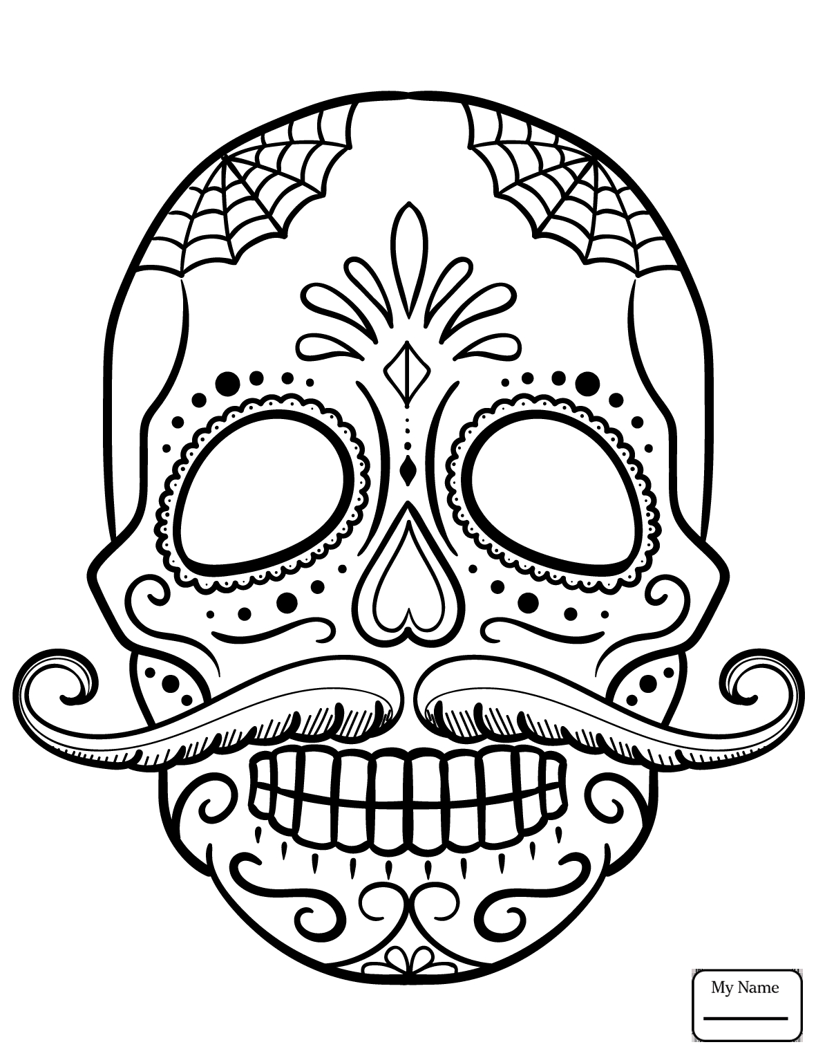 Coloring Pages ~ Skull Coloring Pages Free Printable Sugar Adult 54 - Free Printable Sugar Skull Coloring Pages