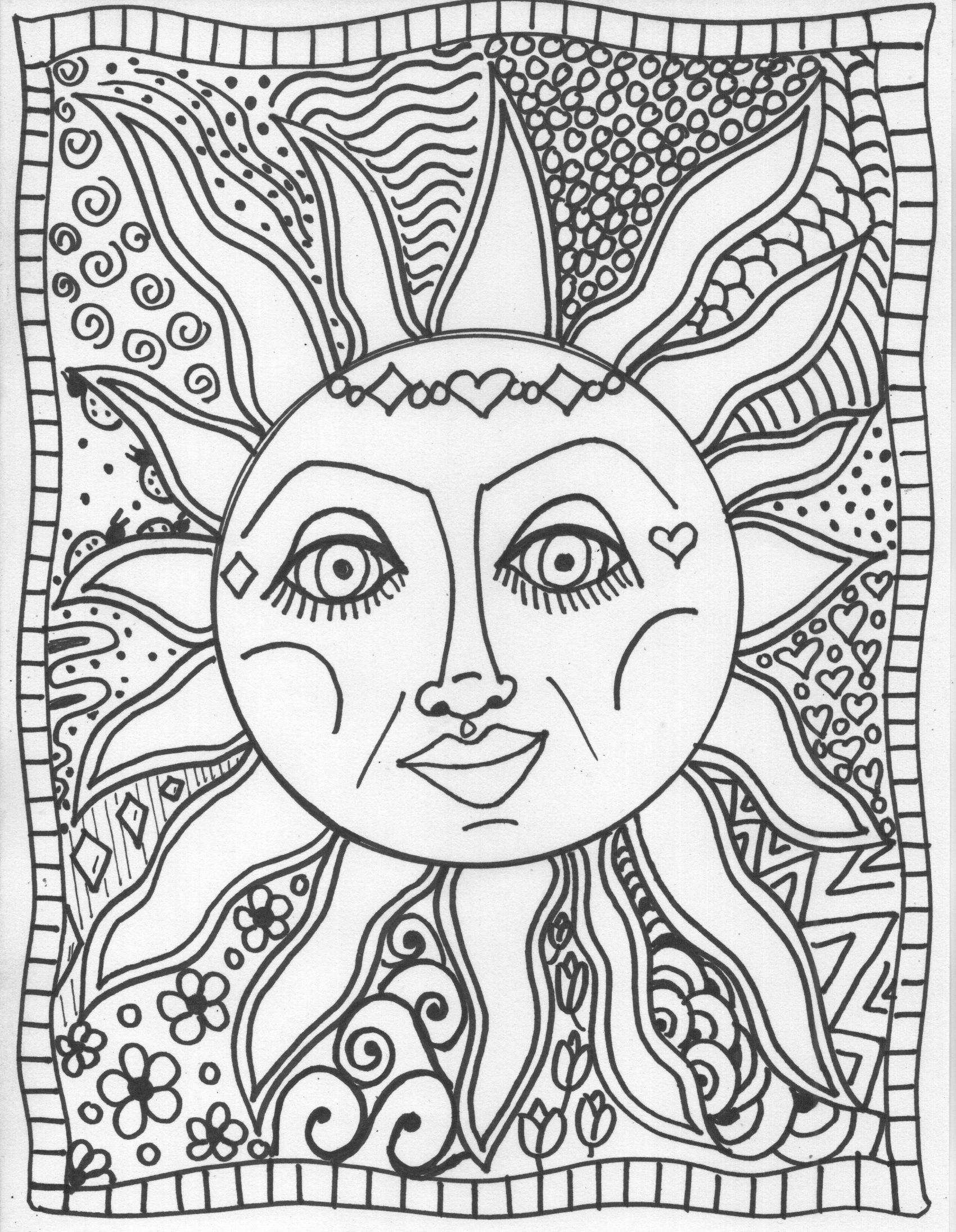 Coloring Pages : Trippy Coloring Pages Sun Coloringstar Adult For - Free Printable Trippy Coloring Pages