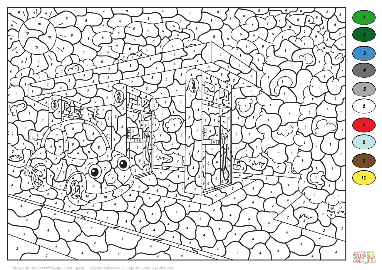 Colornumber For Adults 9 #27675 - Free Printable Color By Number For Adults